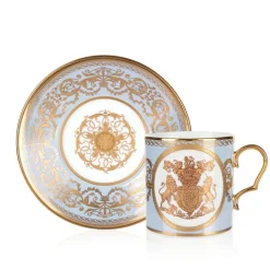 Royal Collection Shop Special Edition Lustre Purple And Blue Coffee Cup And Saucer* Cups & Saucers